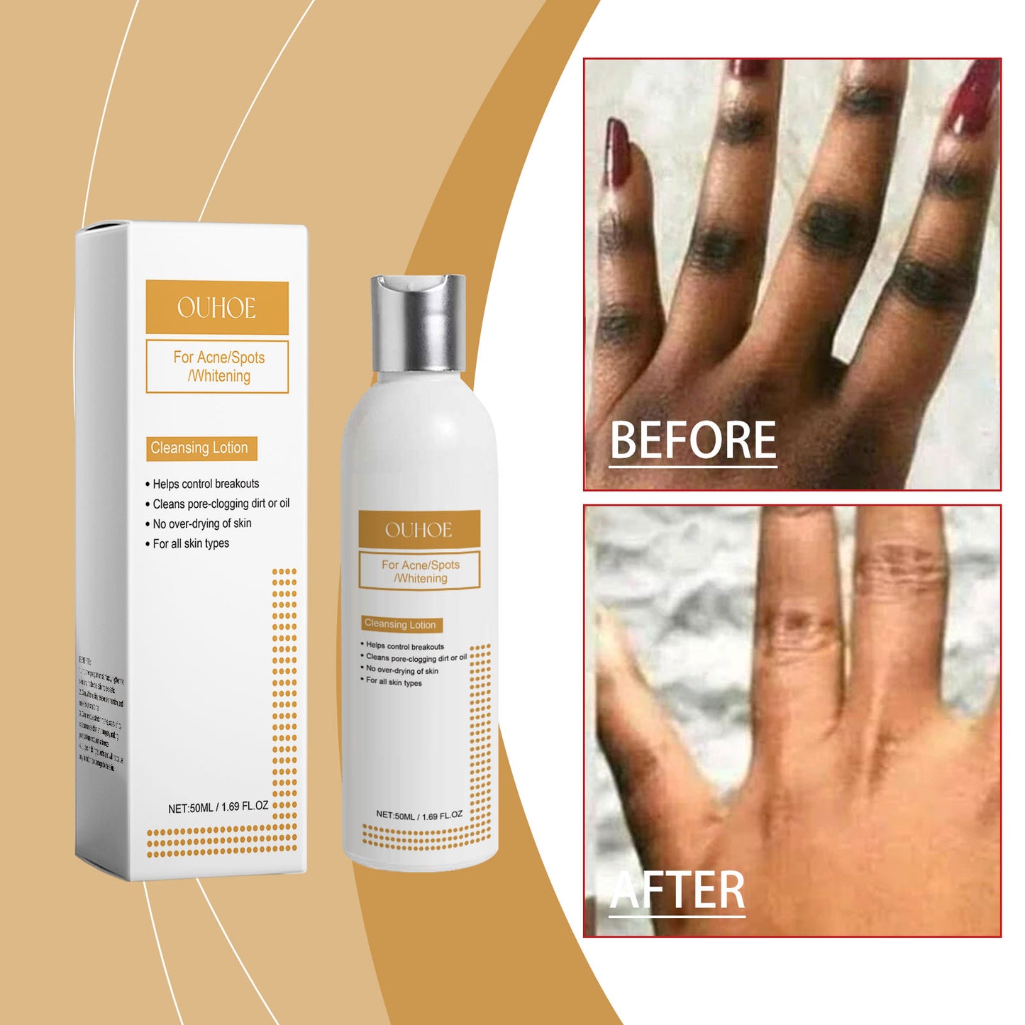 OUHOE Hydrating Facial Cleansing Lotion — Oil Control & Nourishing