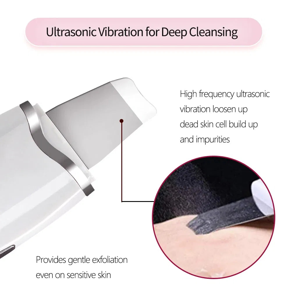 3-in-1 Ultrasonic Skin Scrubber — Deep Cleansing Facial Spatula