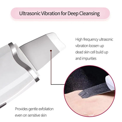 3-in-1 Ultrasonic Skin Scrubber — Deep Cleansing Facial Spatula