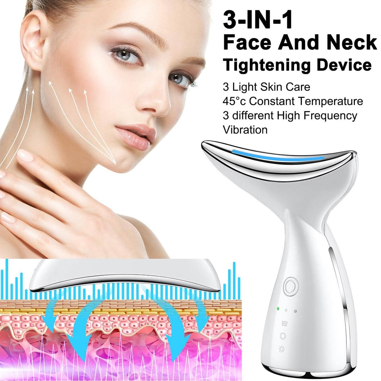 Face & Neck Skin Tightening Device — Firming Facial Massager