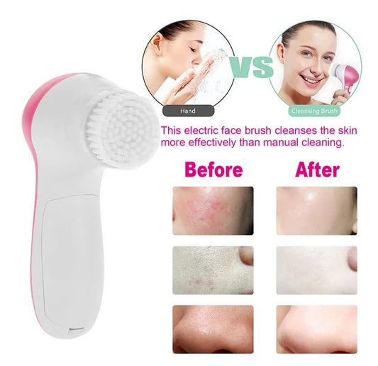 Waterproof Facial Cleansing Brush — 5 Brush Heads