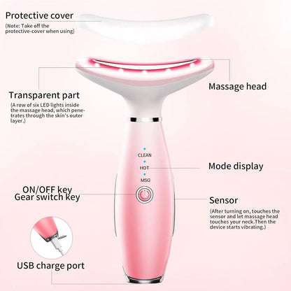3-in-1 Facial Sculpting Massager — Thermal Vibration Face Tool