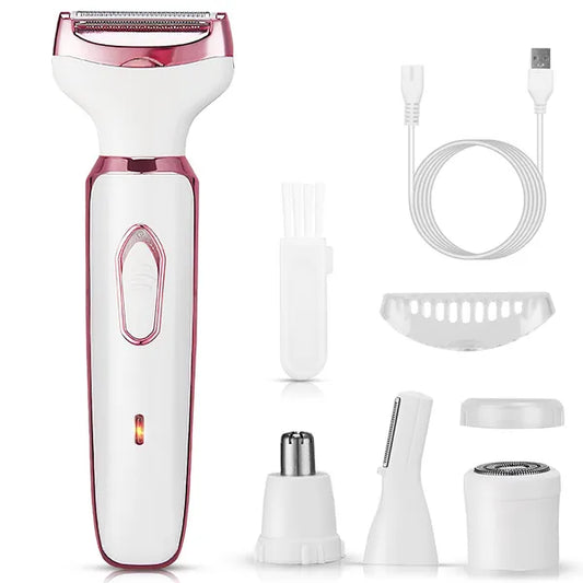4-in-1 Women's Electric Grooming Kit — Rechargeable Hair Removal Device