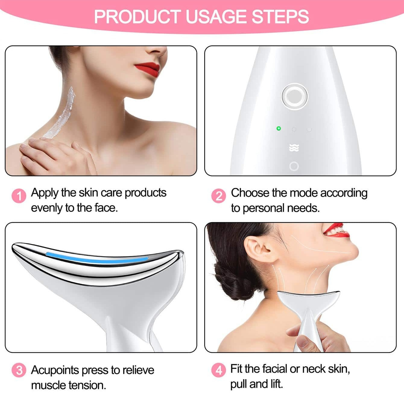 Face & Neck Skin Tightening Device — Firming Facial Massager