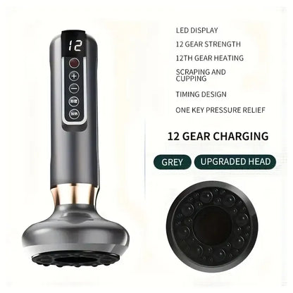 Body Gua Sha Vacuum Massager — 12-Level Electric Cupping Device