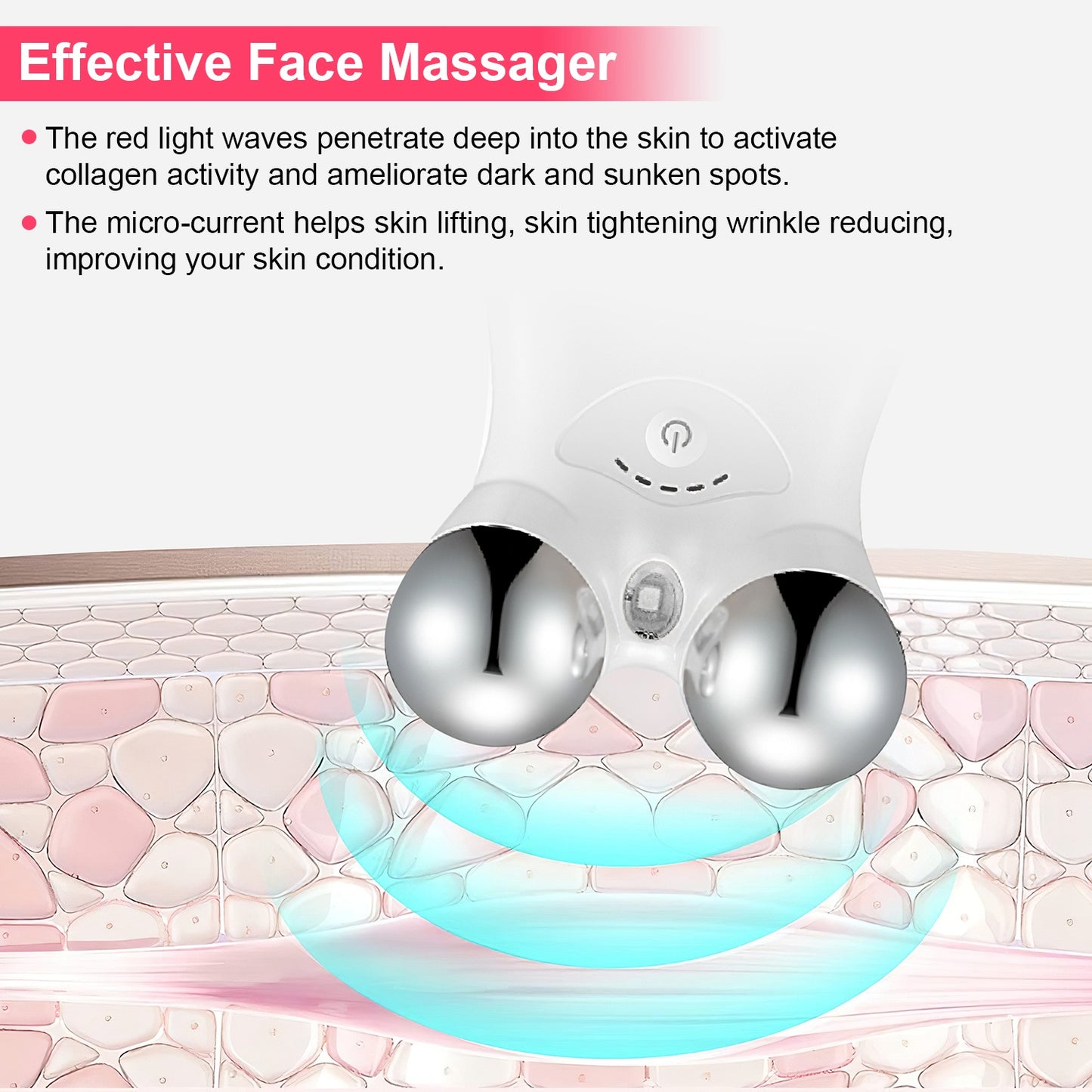 Microcurrent Face & Neck Roller — 5-Gear Skin Lifting Device