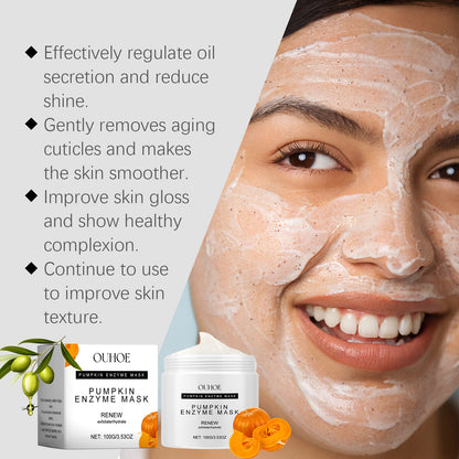 OUHOE Pumpkin Enzyme Mud Mask — Deep Pore Cleansing & Nourishing