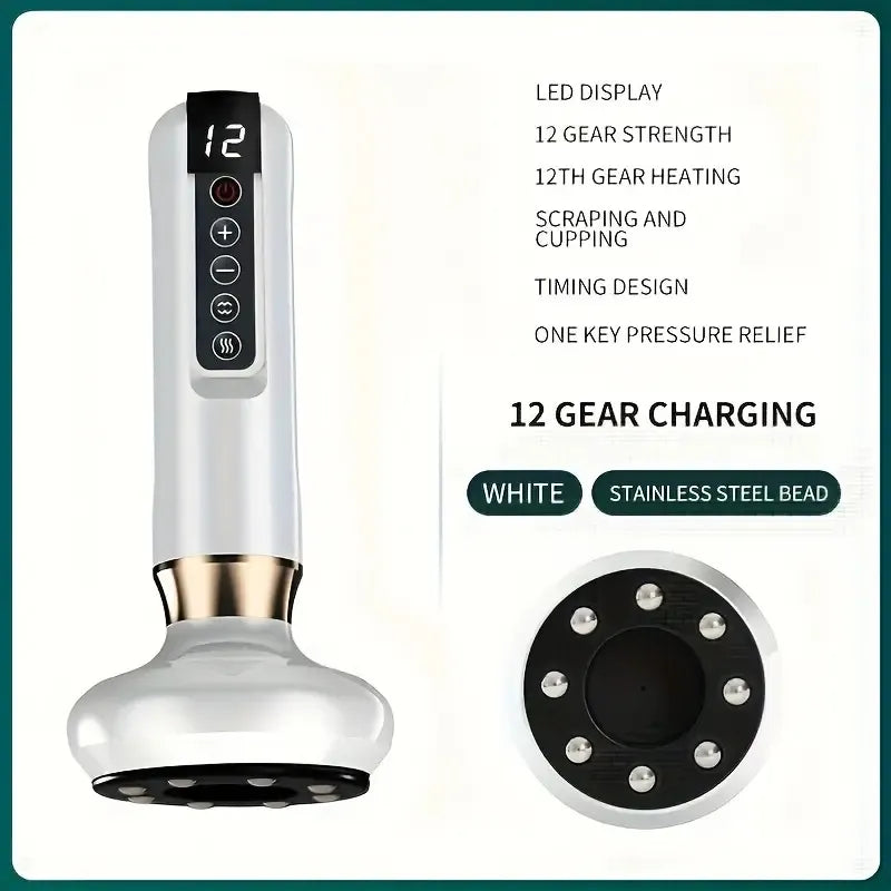 Body Gua Sha Vacuum Massager — 12-Level Electric Cupping Device
