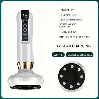 Body Gua Sha Vacuum Massager — 12-Level Electric Cupping Device