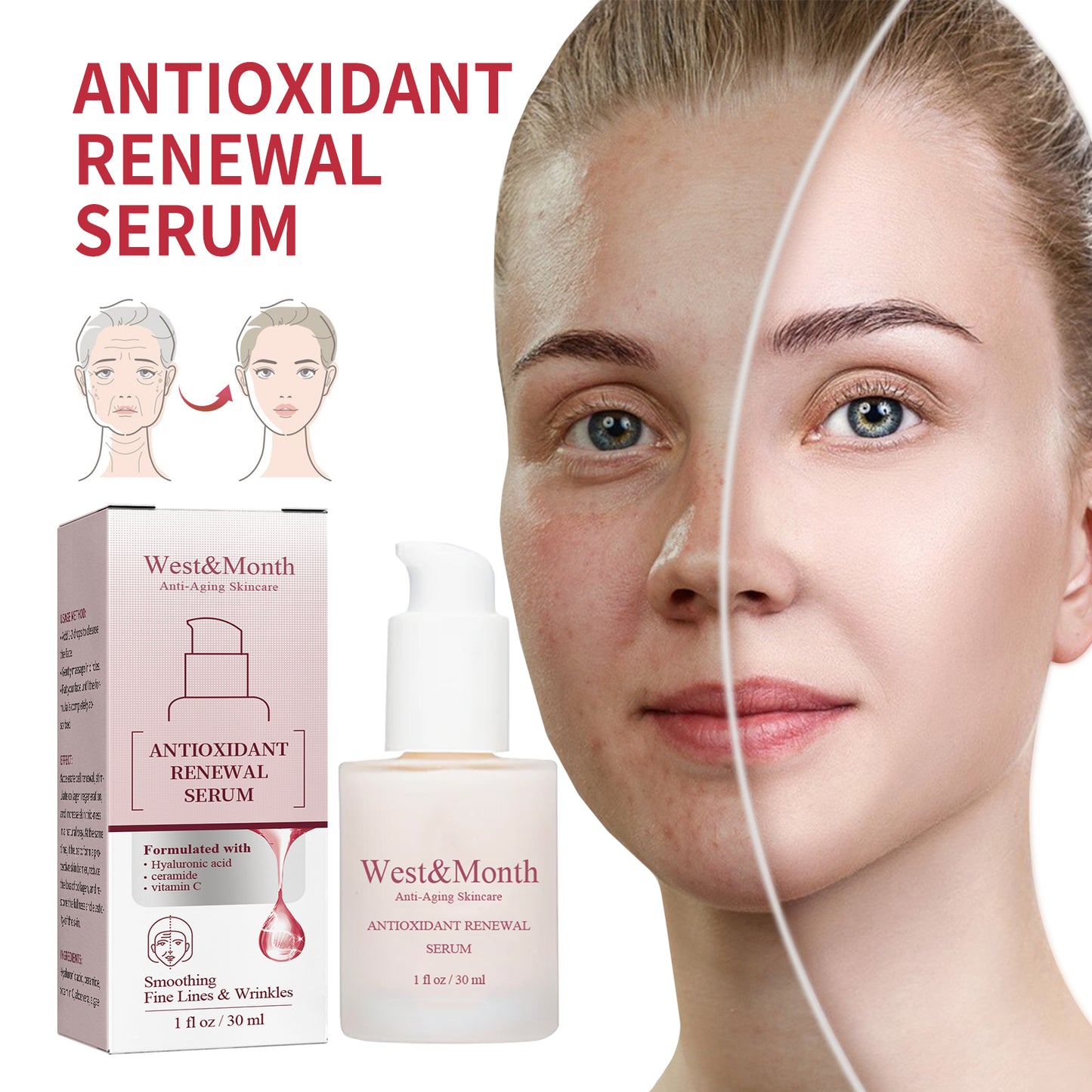 West & Month Antioxidant Renewal Serum — Anti-Aging & Brightening