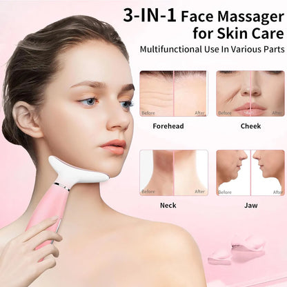 3-in-1 Facial Sculpting Massager — Thermal Vibration Face Tool