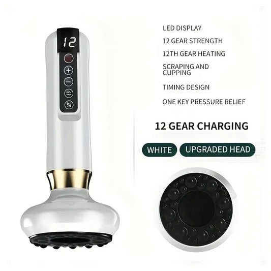 Body Gua Sha Vacuum Massager — 12-Level Electric Cupping Device
