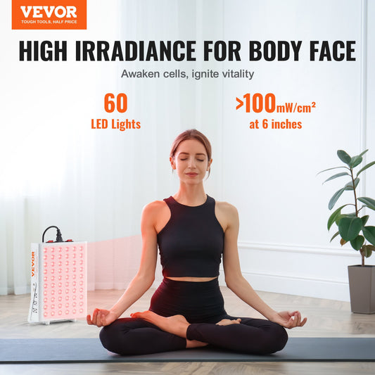 Red Light Therapy Panel — 80W Full Body LED Device