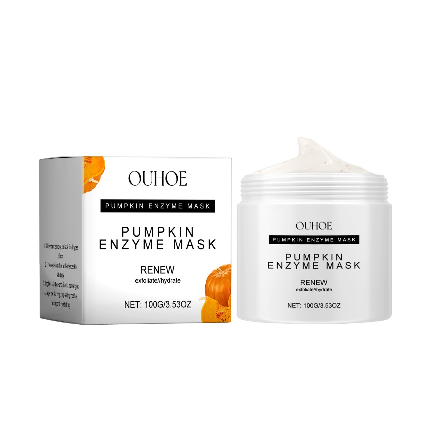 OUHOE Pumpkin Enzyme Mud Mask — Deep Pore Cleansing & Nourishing