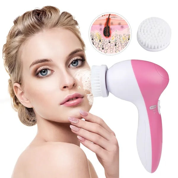 Waterproof Deep Cleansing Spin Brush — 5-Head Facial System