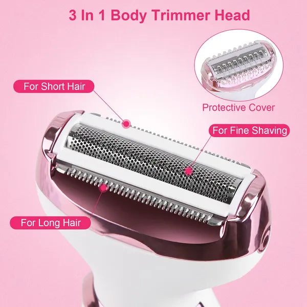 4-in-1 Women's Electric Grooming Kit — Rechargeable Hair Removal Device