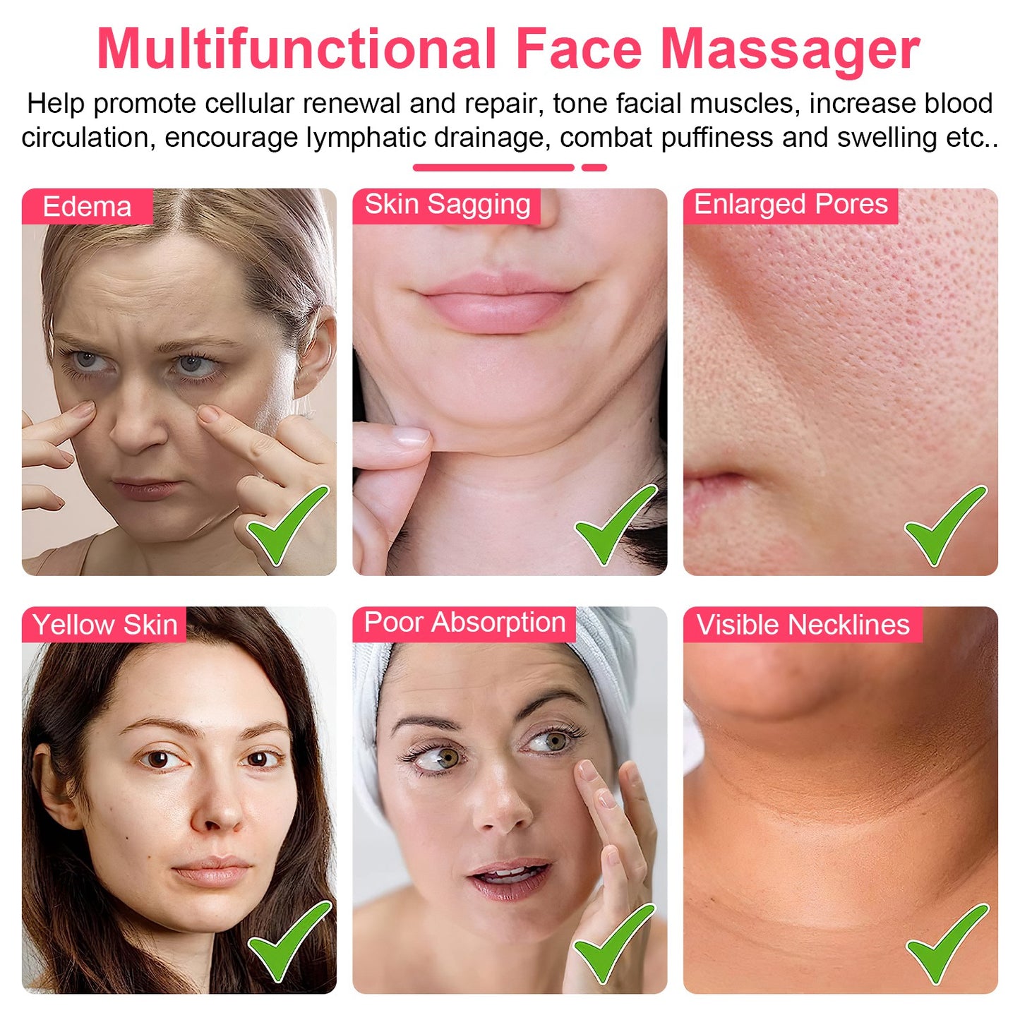 Microcurrent Face & Neck Roller — 5-Gear Skin Lifting Device